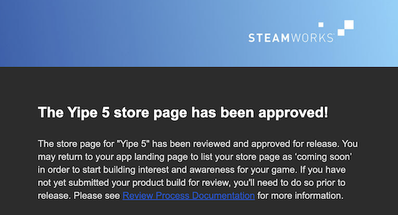 Yipe 5 Steam acceptance